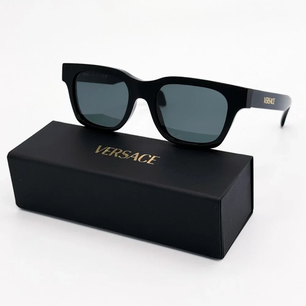 NEW VE4486 GB1/87 VERSACE SUNGLASSES UNISEX BLACK EYEWEAR MOD 4486